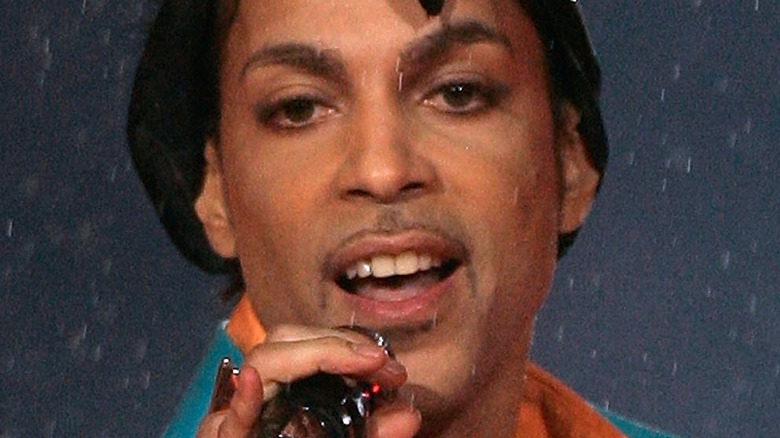 Prince performing