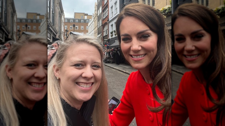 Brittany Provance taking a selfie with Catherine, Princess of Wales