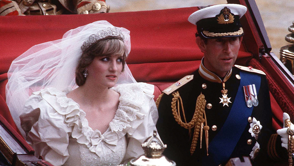 Princess Diana and Prince Charles at wedding