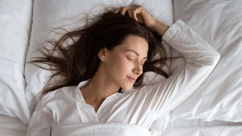 Woman sleeping peacfully