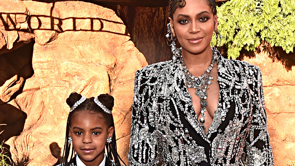 Blue Ivy and Beyoncé at an event