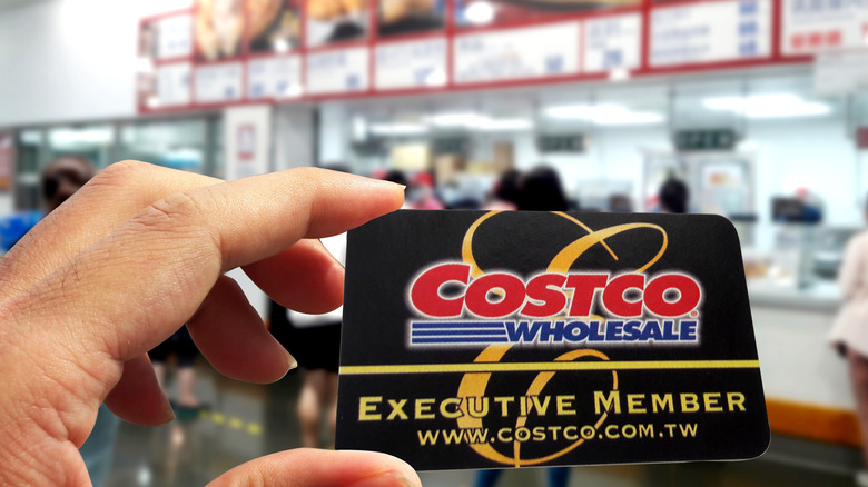 Costco membership card, food court