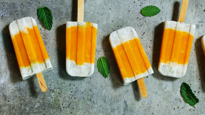 A row of creamsicle bars