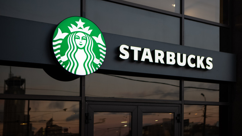 Starbucks logo and sign