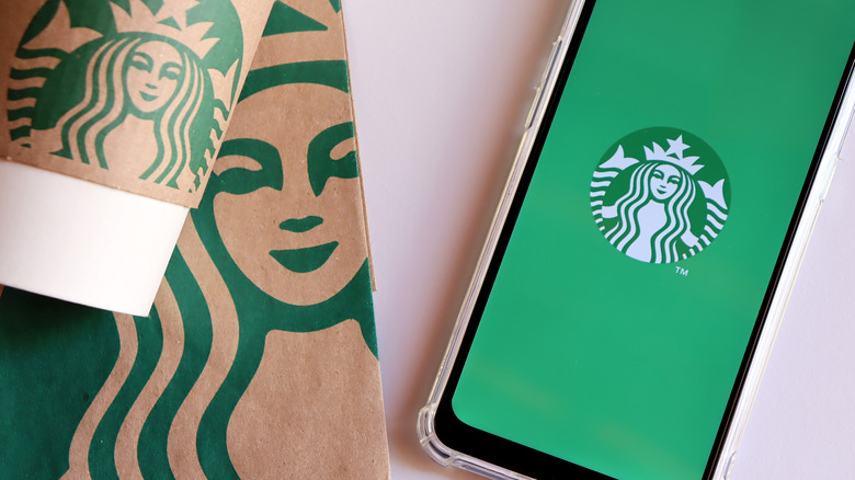 Starbucks app on smartphone screen