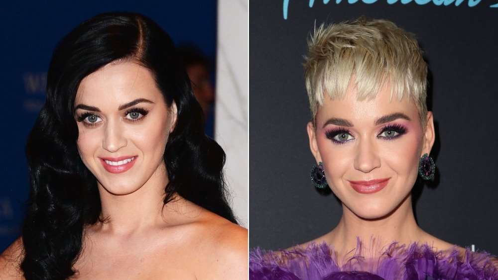 Katy Perry short hair long hair transformation 