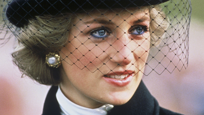 Princess Diana with veil