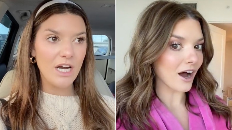 Jenna Palek on TikTok showing before and after of Keracolor's Clenditioner