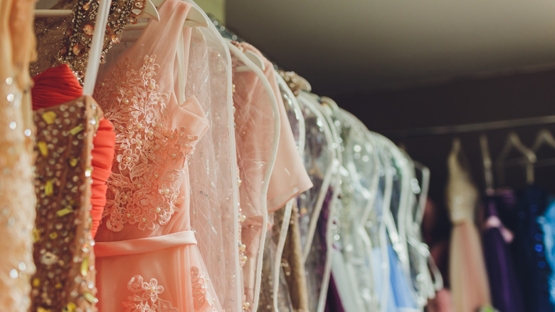 Woman in front of closet