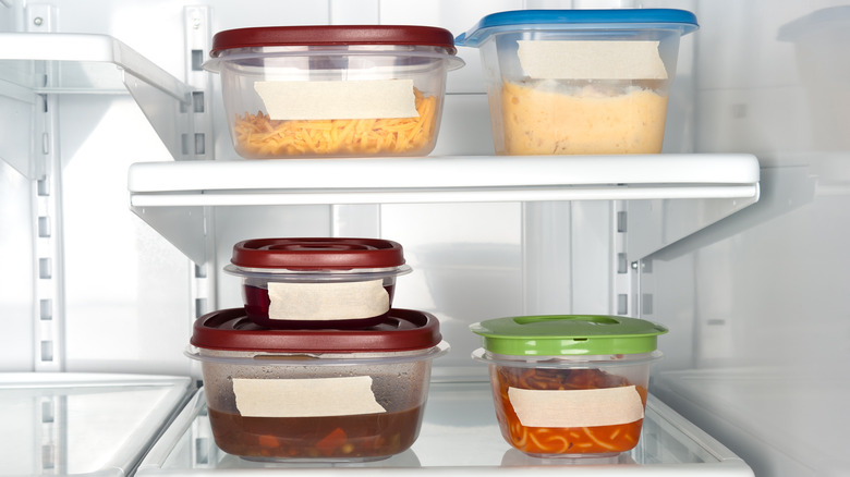 Leftovers in plastic