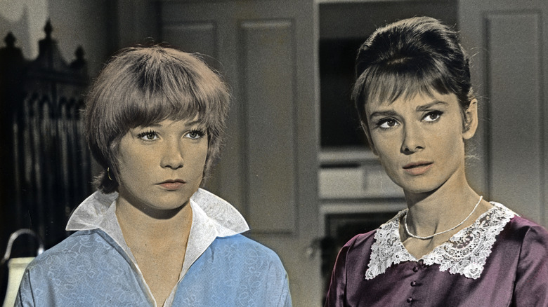 Shirley MacLaine as Martha Dobie and Audrey Hepburn as Karen Wright in "The Children's Hour"