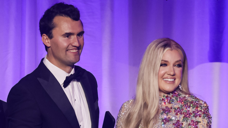 Charlie and Erika Kirk at an event