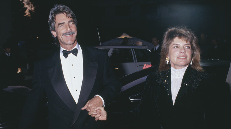 Sam Elliott and Katharine Ross photographed at the 47th Golden Globe Awards in 1990