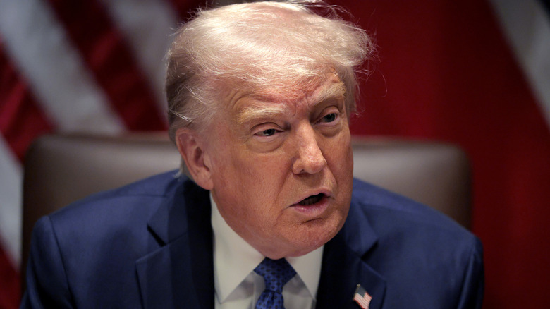 President Donald Trump in The White House's Cabinet Room
