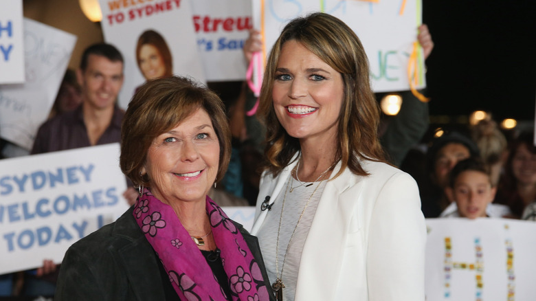 Savannah Guthrie smiling while posing alongside her mom, Nancy Guthrie