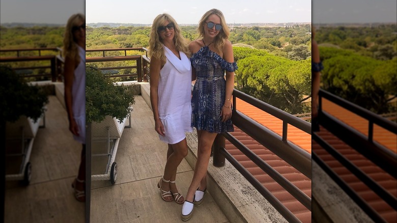 Tiffany Trump smiles while posing for a photo with her mom Marla Maples (2018)