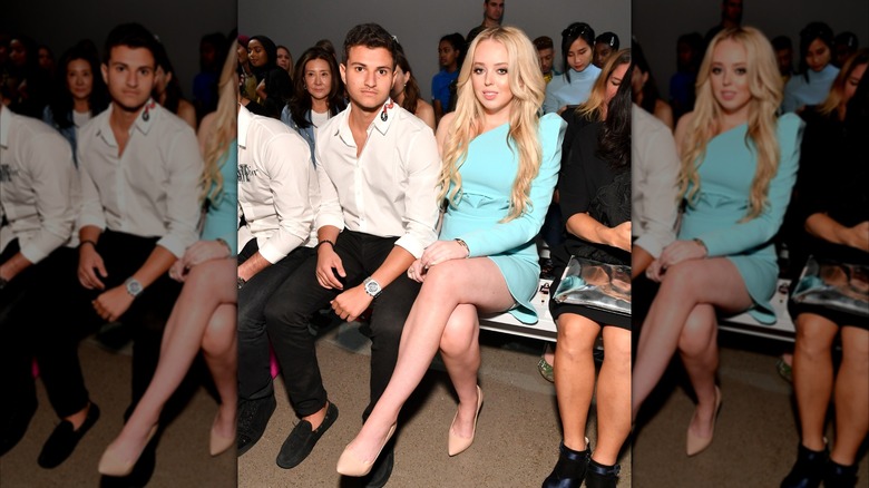 Tiffany Trump (R) attends the Taoray Wang show during New York Fashion Week: The Shows at Gallery II at Spring Studios on September 8, 2018 in New York City (2018)