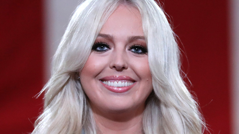 Tiffany Trump close up in a blue suit
