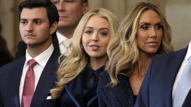 Tiffany Trump stands behind Lara Trump at the 2025 presidential inauguration