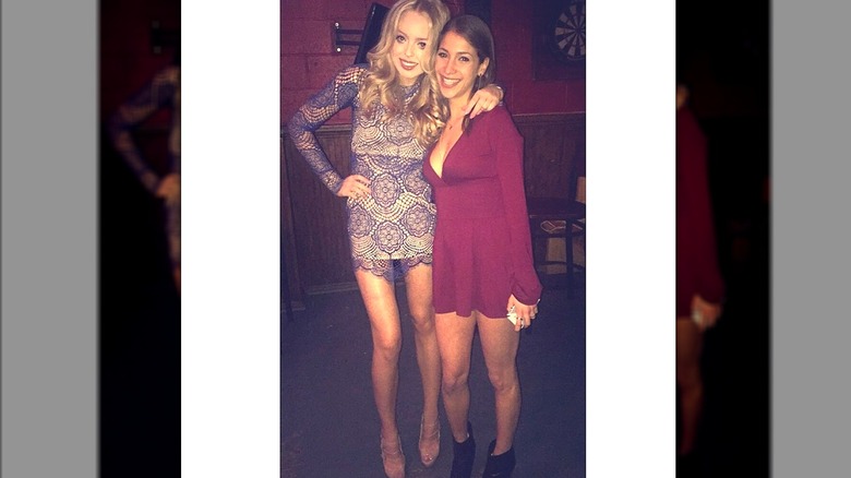 Tiffany Trump blue lace minidress and Molly Stein