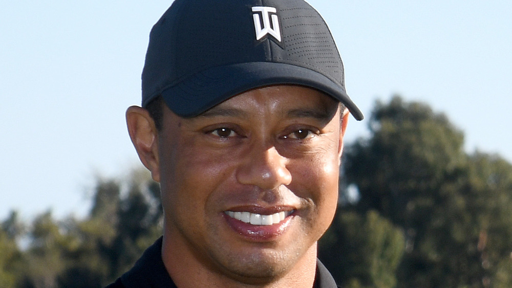 Tiger Woods smiling