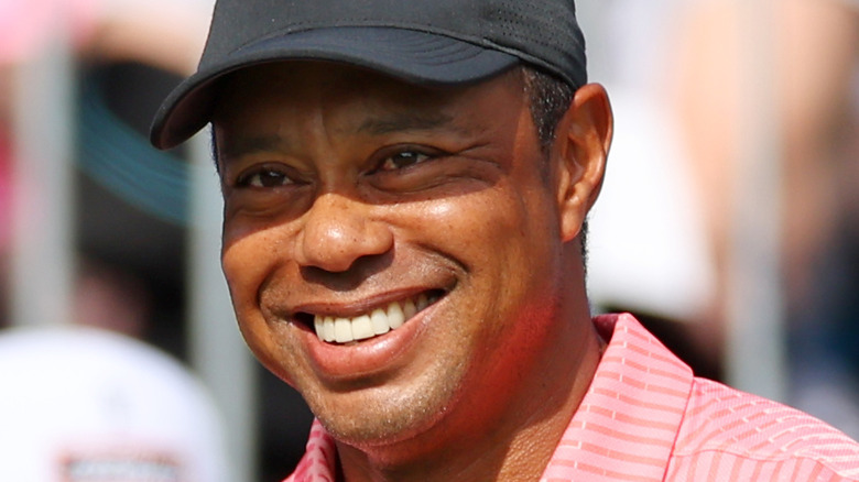 Tiger Woods smiling 