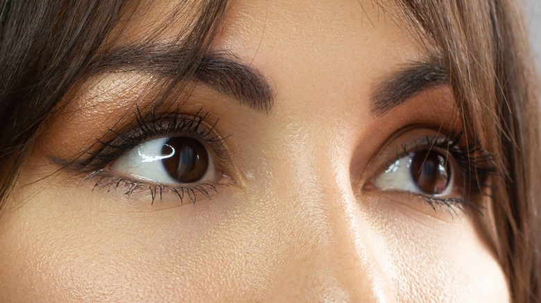 Woman with winged eyeliner