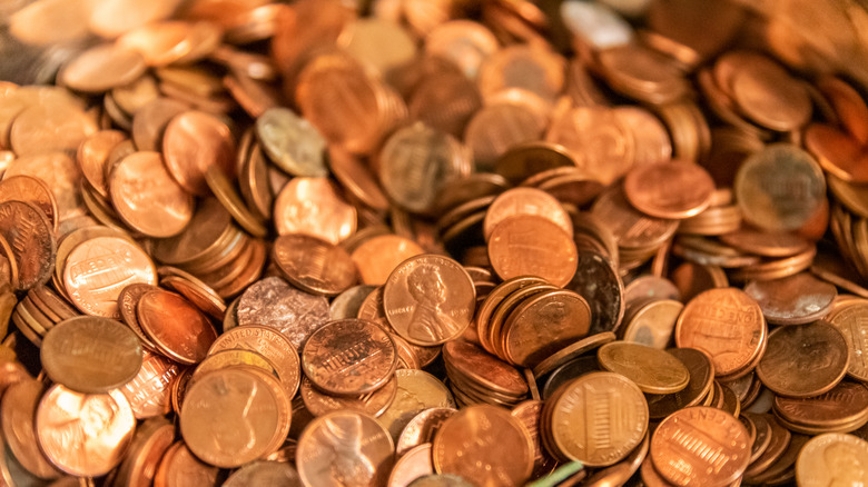 Pile of pennies 