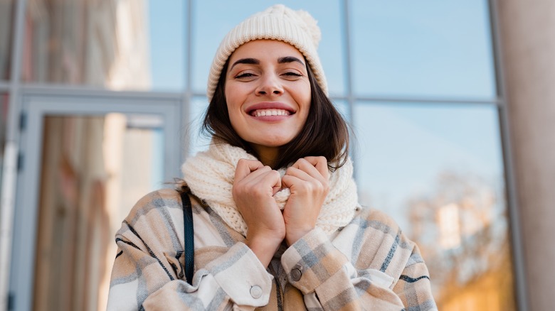 woman wearing winter clothes