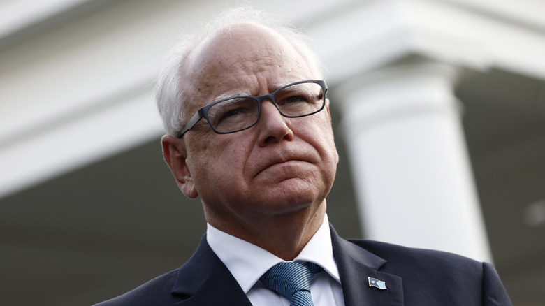 Tim Walz looking annoyed