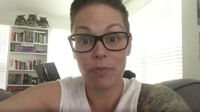 Kai Hibbard talking during Facebook video 