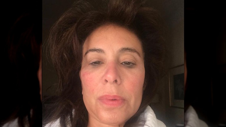 Judge Jeanine Pirro posing for an early morning makeup free selfie