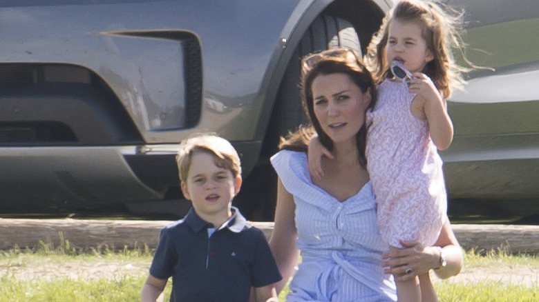 Kate Middleton with George and Charlotte 