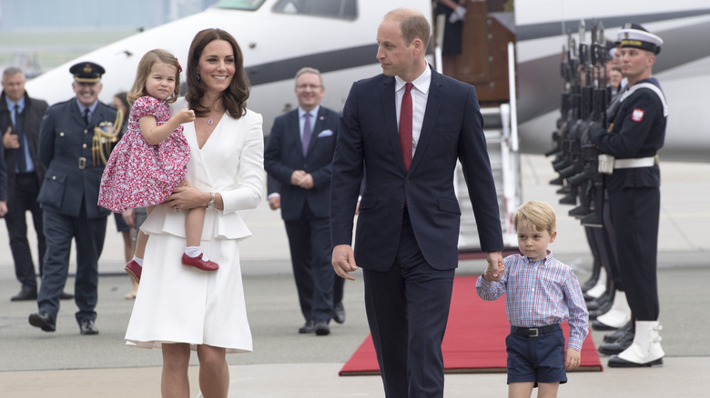 Prince and Princess of Wales with children 