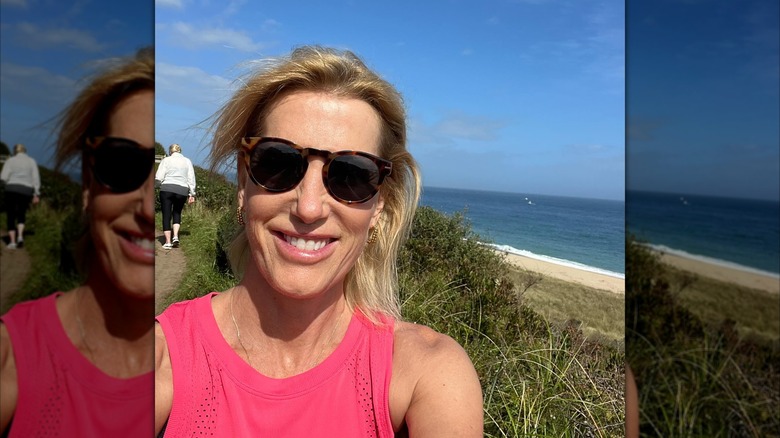 Laura Ingraham at the beach in Nantucket, October 2024