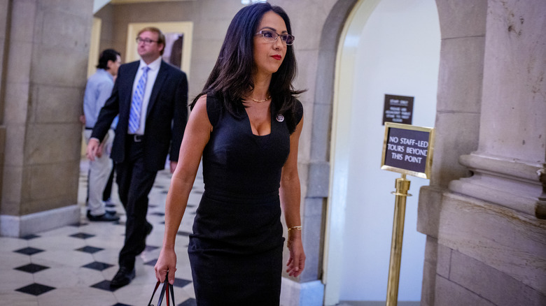 Lauren Boebert walking in a government building