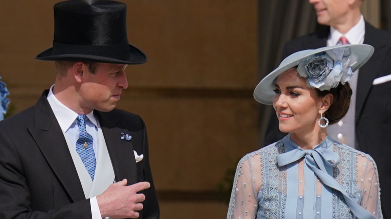 Kate Middleton Prince William speaking and walking 