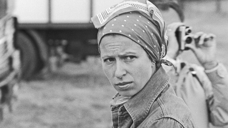 Princess Anne looking sideways