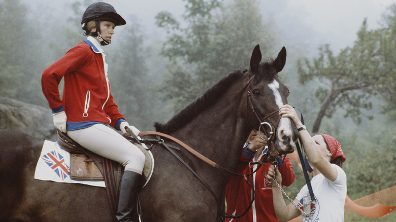 Princess Anne riding her horse
