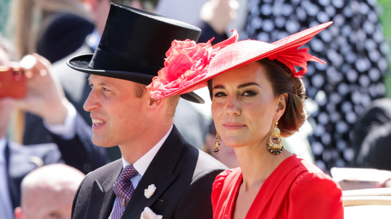 Prince William and Princess Catherine in car