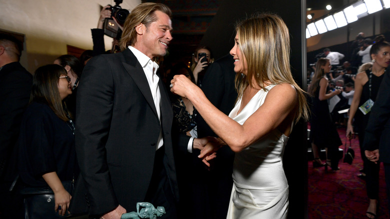 Brad Pitt and Jennifer Aniston at the 2020 SAG Awards