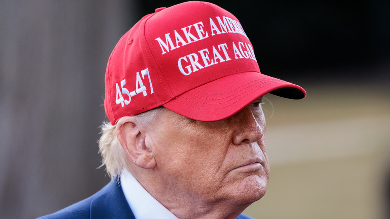 Side view Donald Trump MAGA hat