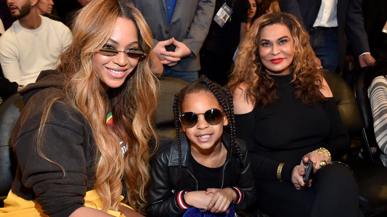 Blue Ivy Carter Tina Knowles-Lawson and Beyoncé