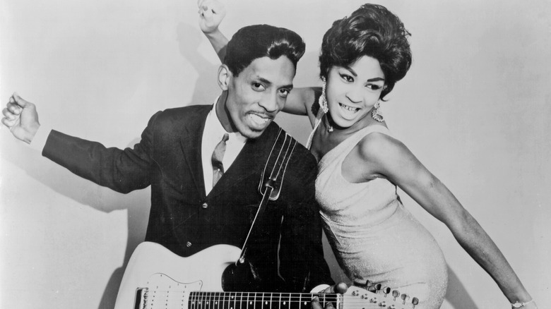Ike and Tina Turner smiling in a 1961 phootshoot