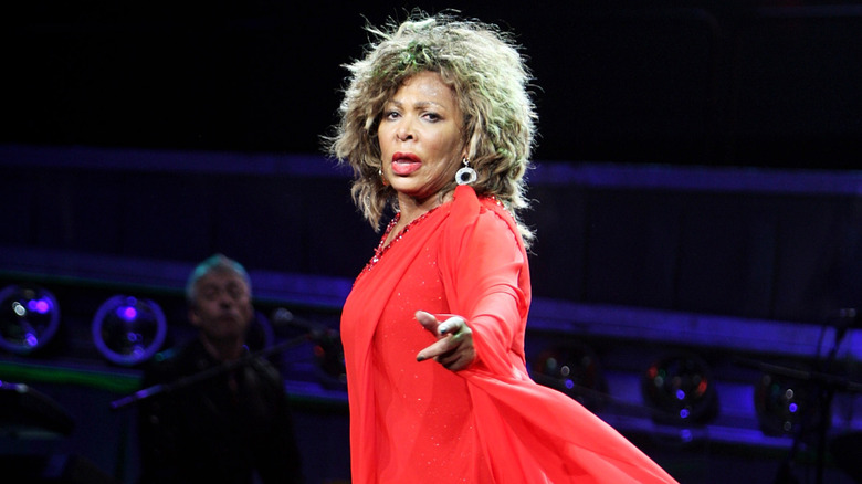 Tina Turner performing on stage in 2009