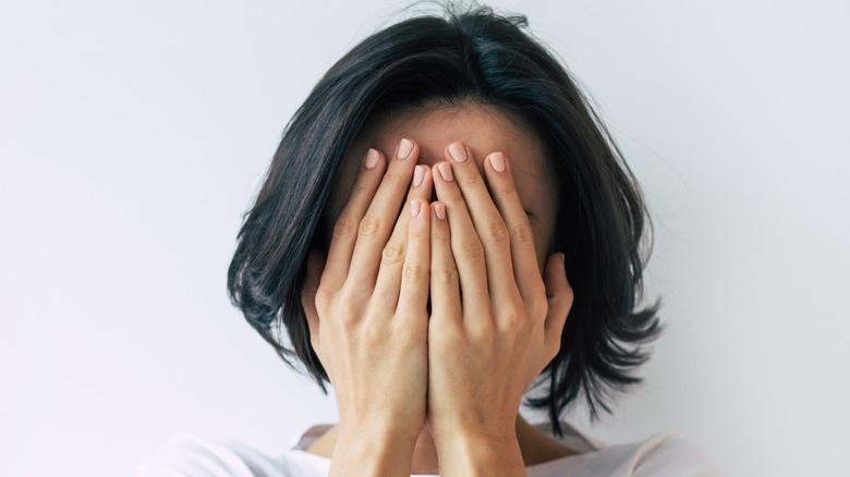 Woman with short haircut