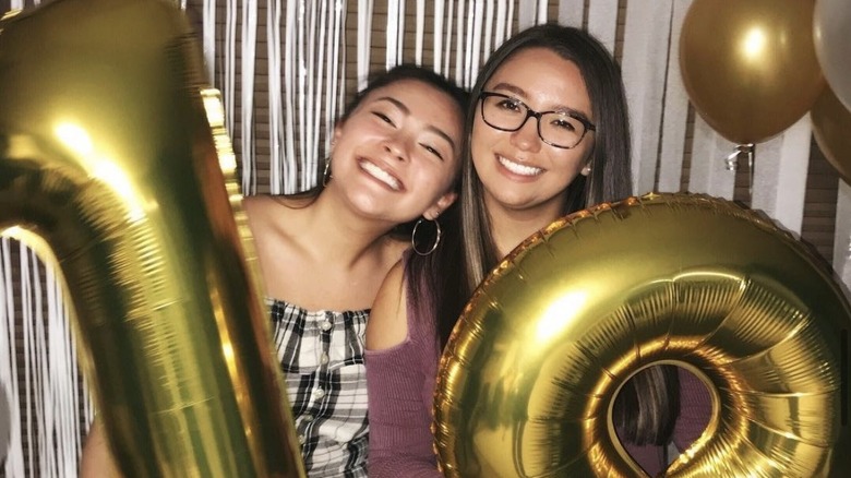 Mady and Cara Gosselin smiling