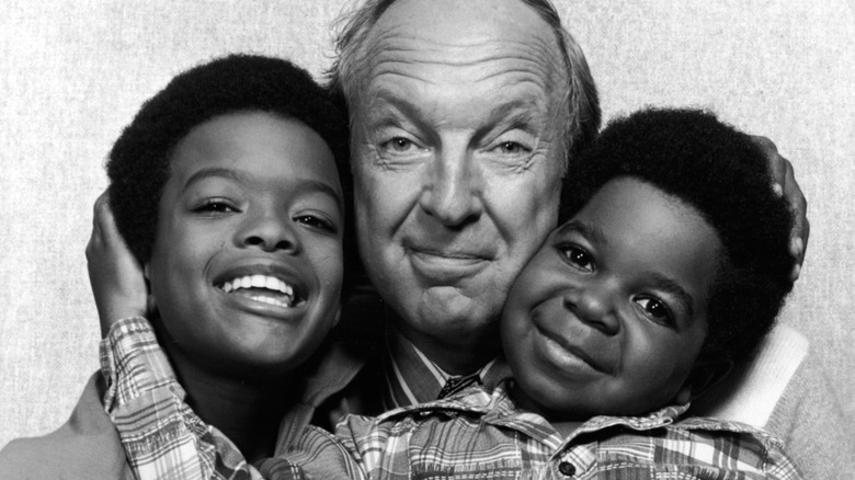Todd Bridges, Gary Coleman, and Conrad Bain smiling in 1978 portrait for "Diff'rent Strokes."
