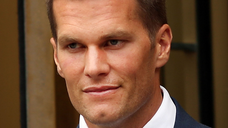 Tom Brady looking serious 