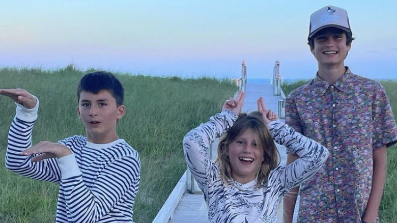 Tom Brady's children. Ben, Vivian and Jack.